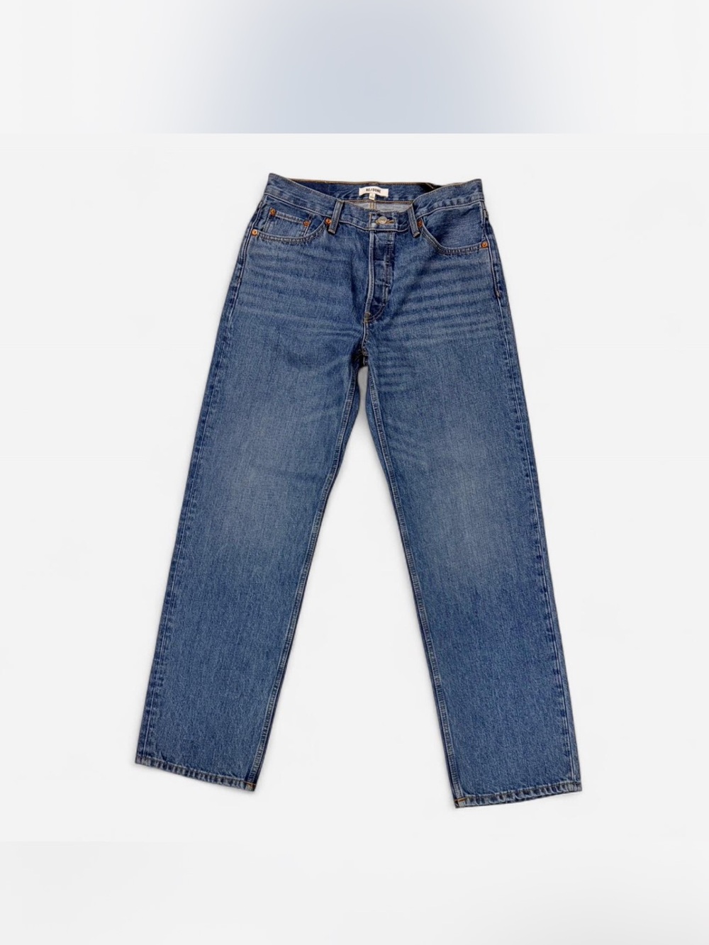 NWT Women’s ReDone Straight-Leg Blue Jeans